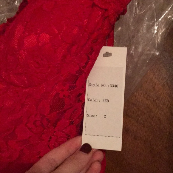 Sexy red lace Cocktail dress 👗 Valentines Day ♥️ - Picture 4 of 8